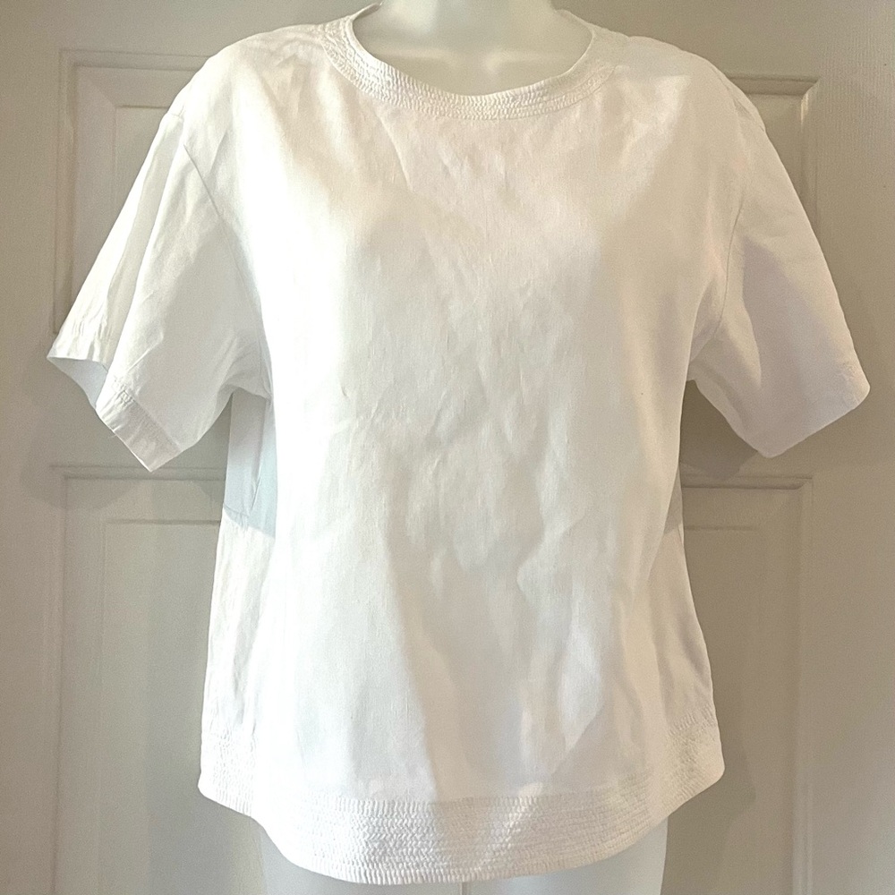 Lafayette 148 Linen blend Top with back zipper Size Medium